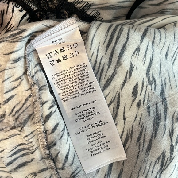 Soya concept medium Black and White Lace Trim Cami Top - Picture 5 of 6